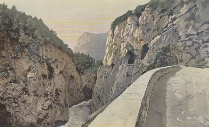 比如，Gorge de lIsere，从Moutiers到奥斯塔的道路 作者 法国摄影师