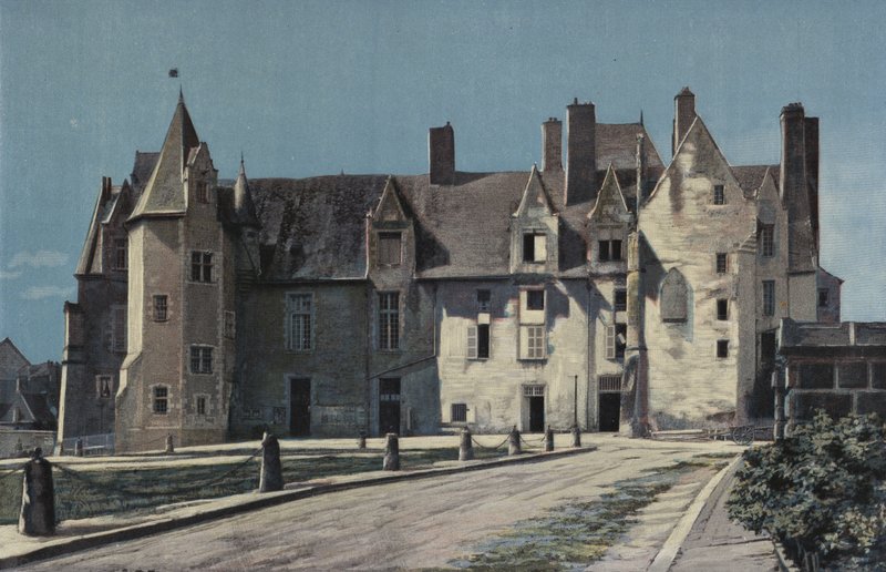 Bauge，Chateau（市政厅和宪兵队），一起在广场上 作者 法国摄影师