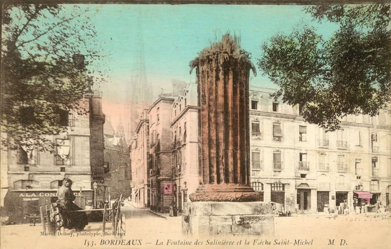 波尔多，La Fontaine Des Salinieree，Fieche Saint-Michel 作者 法国摄影师