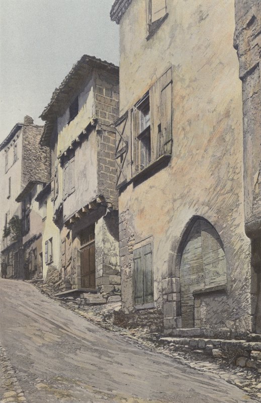 Bruniquel，Main Street 作者 法国摄影师