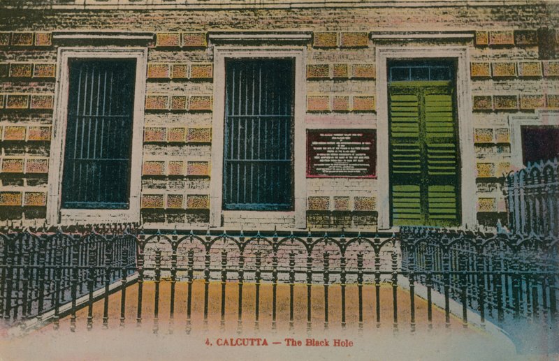 加尔各答 - 黑洞。明信片于1913年寄出。 作者 法国摄影师