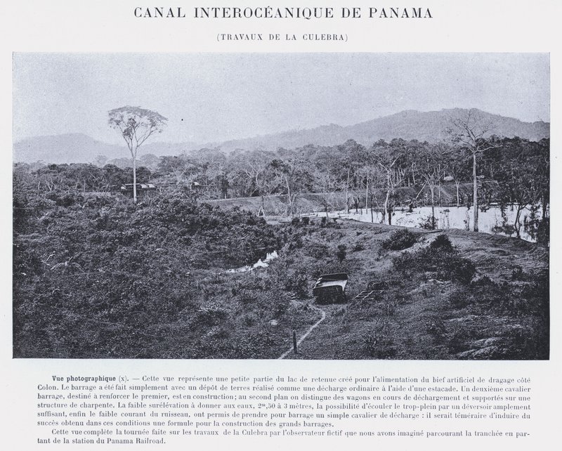 巴拿马大洋运河，La Culebra 工程（黑白照片） 作者 法国摄影师