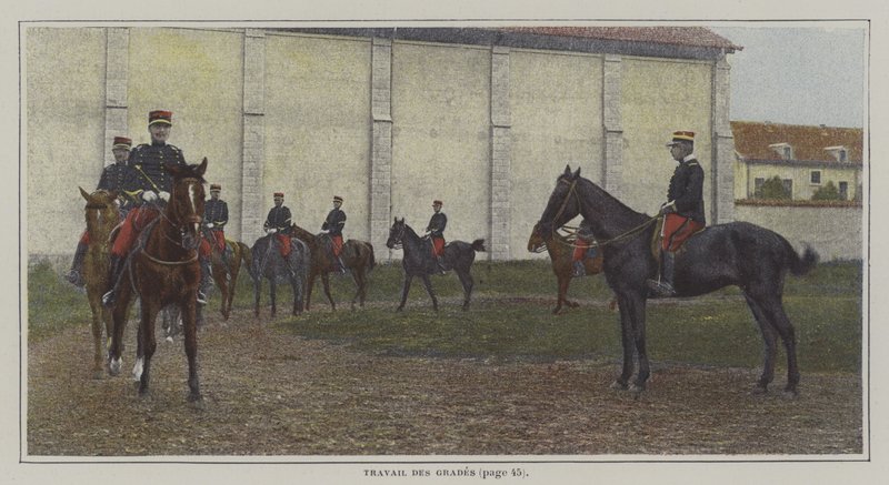 Cavalrymen training (colour photo) 作者 法国摄影师