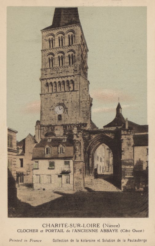 Charite Sur Loire，钟楼和修道院修道院的大门 作者 法国摄影师