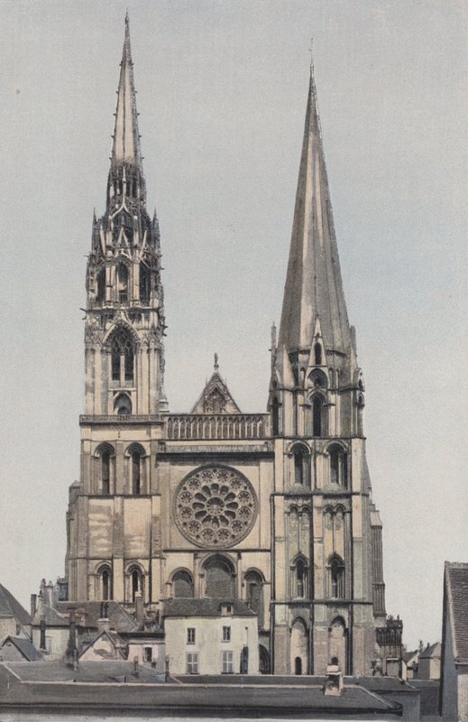 沙特尔，Cathedrale Notre-Dame，Facade O. 作者 法国摄影师
