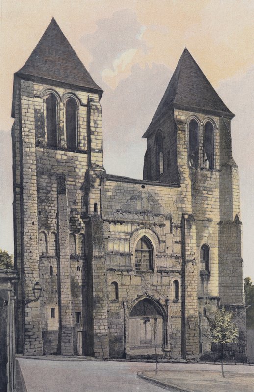 Chinon，Saint-Mexme教堂，O门面（学校） 作者 法国摄影师