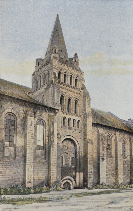 Cunault，Eglise，Facade N. 作者 法国摄影师