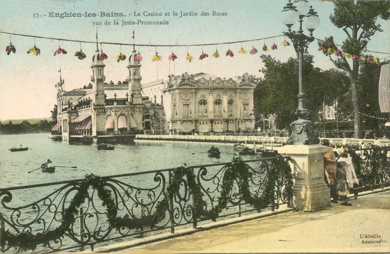Enghien-Les-Bains，赌场，玫瑰花园 作者 法国摄影师