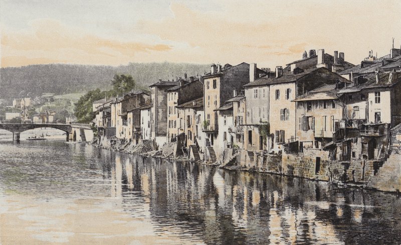 Epinal，Rualmenil码头的老房子，在摩泽尔河岸 作者 法国摄影师