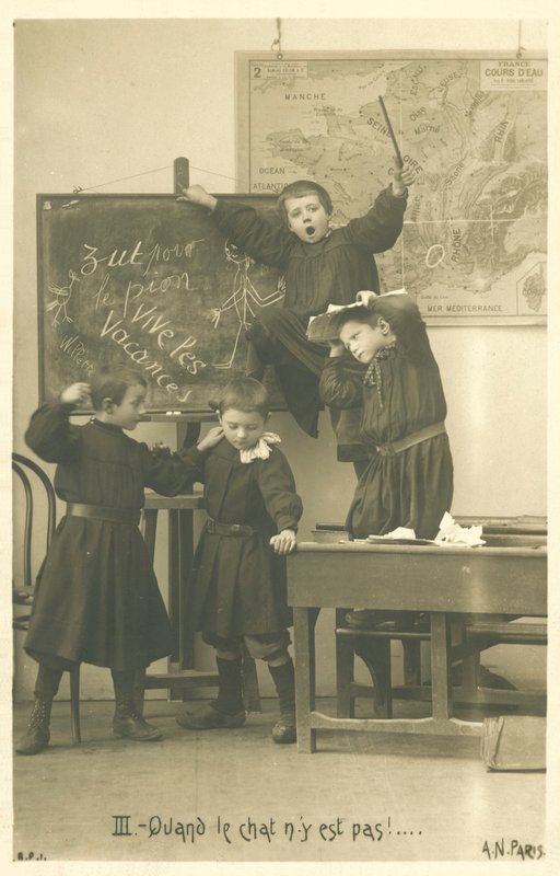 法国小学生在玩，Vive Les Vacances 作者 法国摄影师