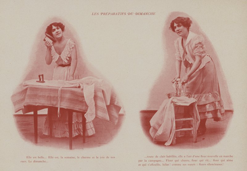 Petites Parisiennes（即巴黎的年轻工作女孩）的插图（黑白照片） 作者 法国摄影师