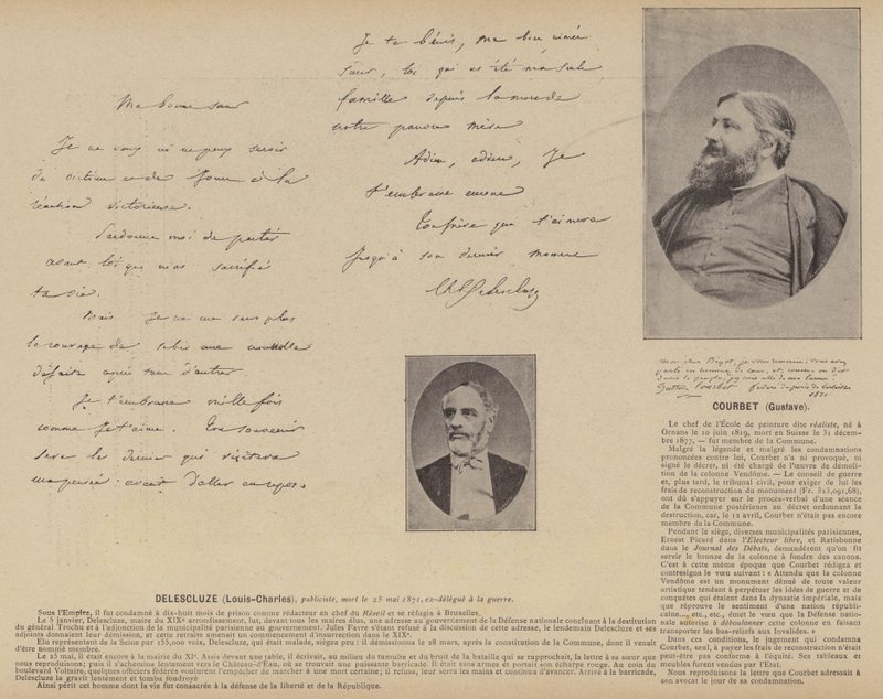 巴黎公社，Louis-Charles Delescluze，Gustave Courbet（黑白照片） 作者 法国摄影师