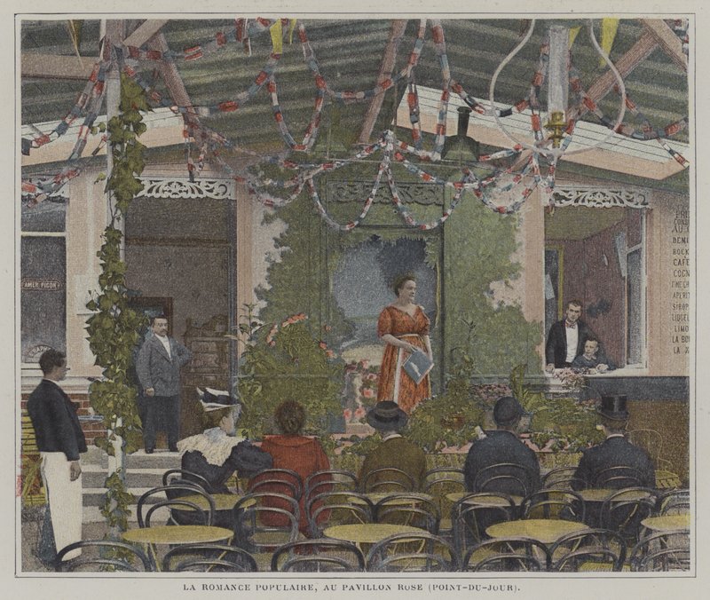 La Romance Populaire at the Pavillon Rose, Point-du-Jour, 巴黎（彩色照片） 作者 法国摄影师
