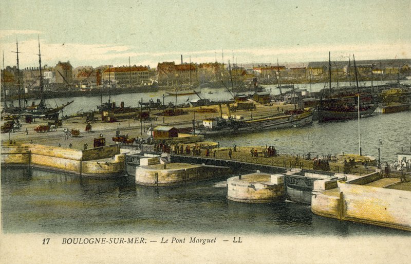Le Pont Marguet, Boulogne-sur-Mer (colour photo) 作者 法国摄影师