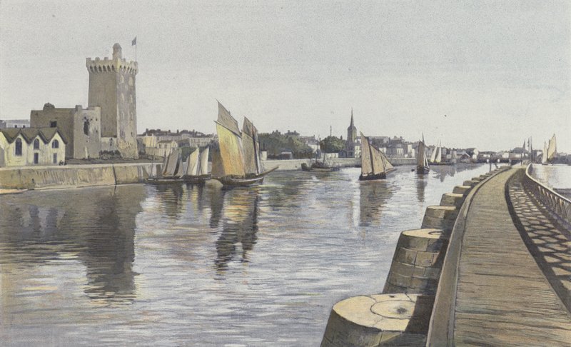 Sands-DOlonne，Harbour Channel和Arundel Tower，作为灯塔 作者 法国摄影师