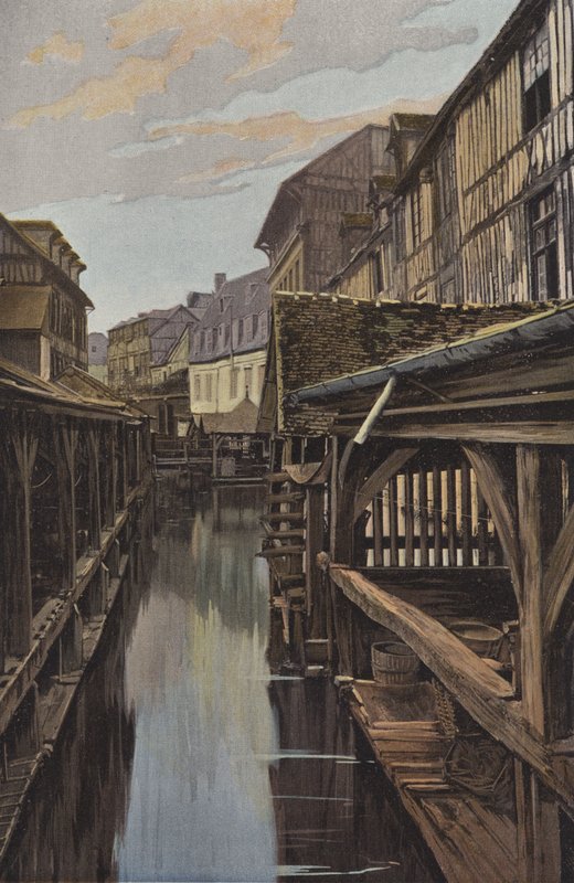 Louviers，洗衣房和木制房屋 作者 法国摄影师