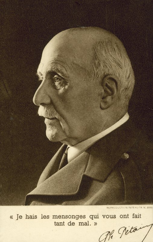 Marshal Philippe Petain, French soldier and wartime leader of Vichy France (b/w photo) 作者 法国摄影师