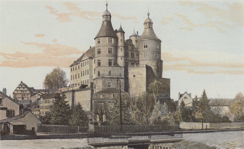 Montbeliard，城堡的看法 作者 法国摄影师