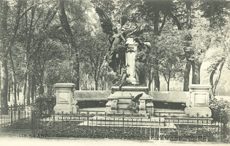 Monument du Fabuliste La Fontaine, Jardin du Luxembourg (b/w photo) 作者 法国摄影师