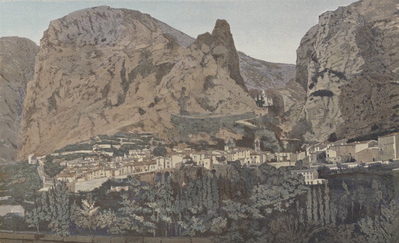 Moustiers-Sainte-Marie，全景和波伏瓦的ND教堂 作者 法国摄影师