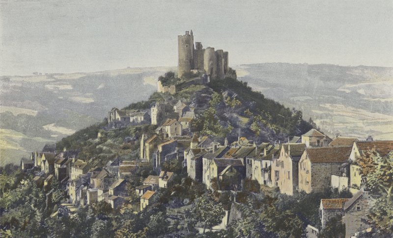 Najac，城市和城堡的全景 作者 法国摄影师