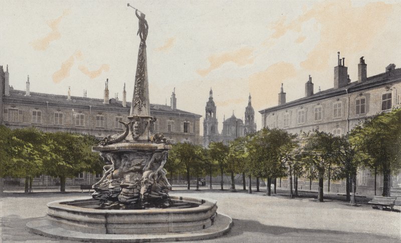 Nancy，Fontaine和Place d&39;Alliance 作者 法国摄影师