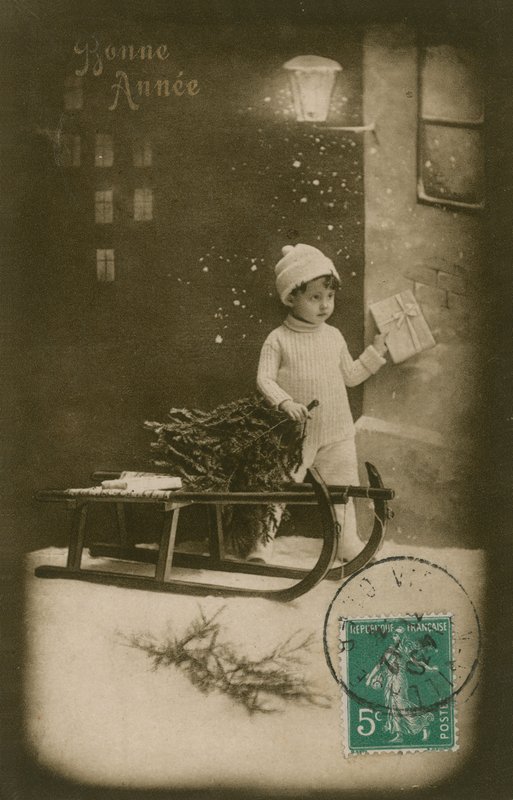 新年贺卡，1913年寄出 作者 法国摄影师