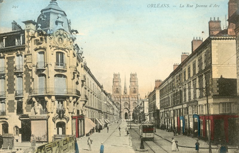 奥尔良，大教堂，Rue Jeanne DArc 作者 法国摄影师