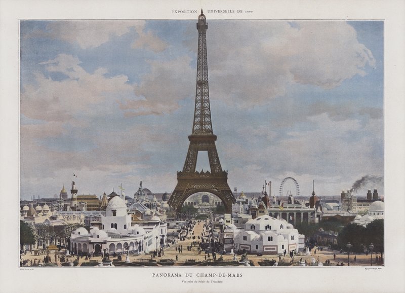 Panorama of the Champ de Mars during the Exposition Universelle 1900, Paris (colour photo) 作者 法国摄影师