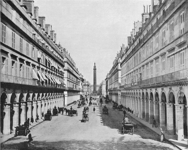 Paris - La Rue Castiglione - La Place Vendome (b/w photo) 作者 法国摄影师