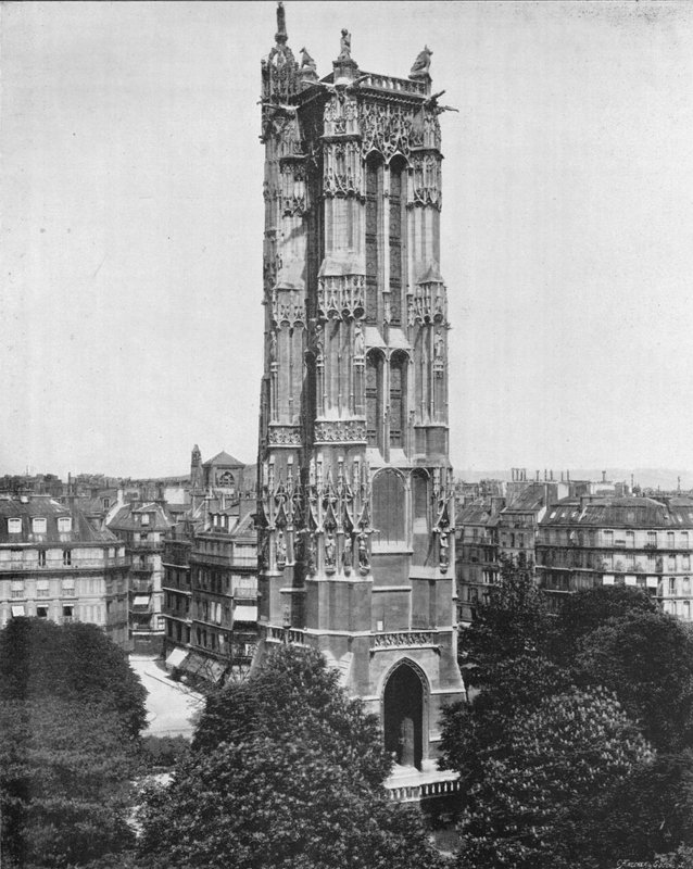 Paris - La Tour Saint-Jacques (b/w photo) 作者 法国摄影师