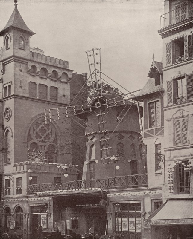 Paris: Exterior of the Moulin Rouge (b/w photo) 作者 法国摄影师