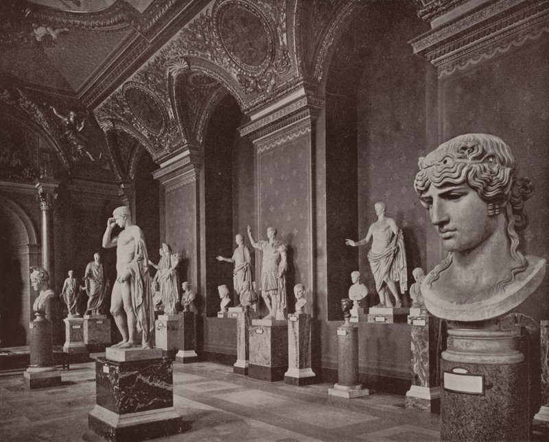 Paris: Gallery of Augustus, Louvre Museum (b/w photo) 作者 法国摄影师