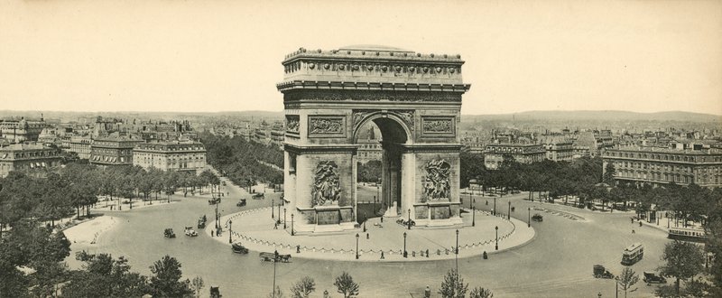 巴黎，LArc de Triomphe，无名战士墓和地方广场，凯旋门？ 作者 法国摄影师