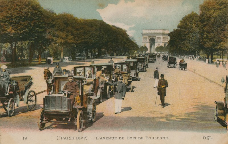巴黎，Bois de Boulogne的LAvenue。明信片于1913年寄出。 作者 法国摄影师