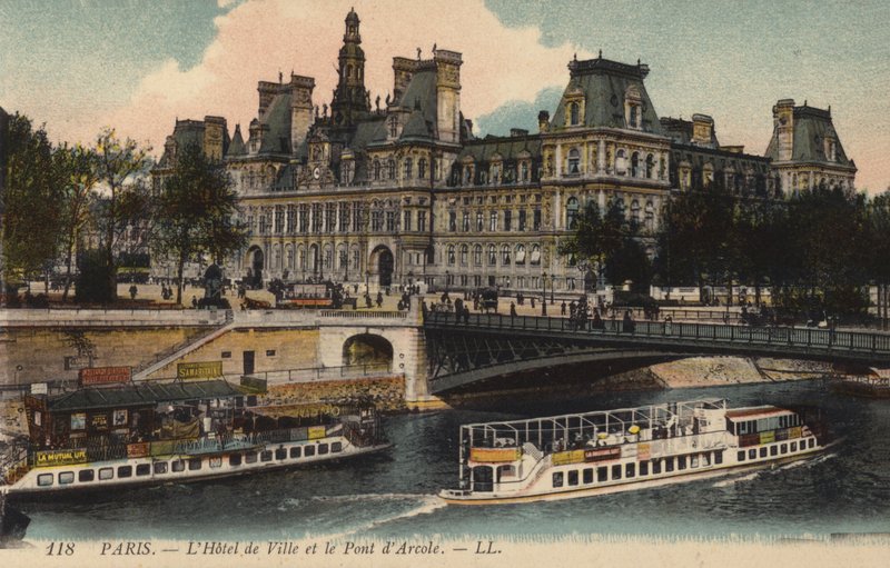 巴黎，德维尔酒店，Pont dArcole 作者 法国摄影师