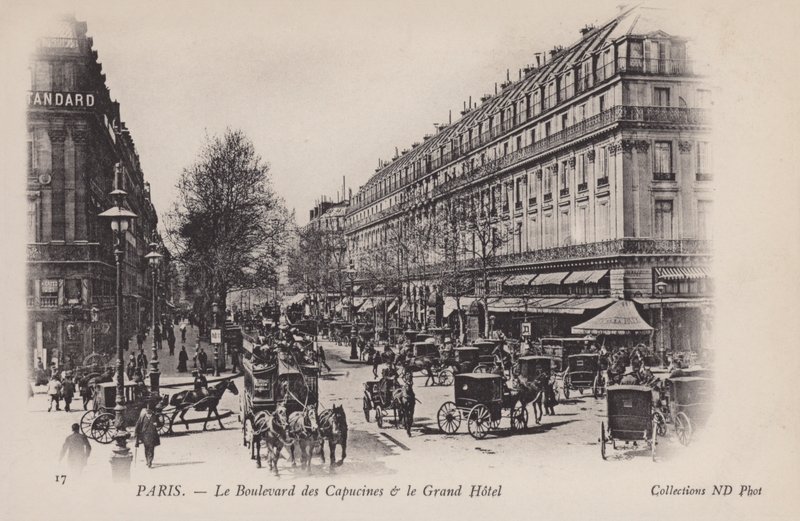 巴黎，The Boulevard Des Capucines，大酒店 作者 法国摄影师