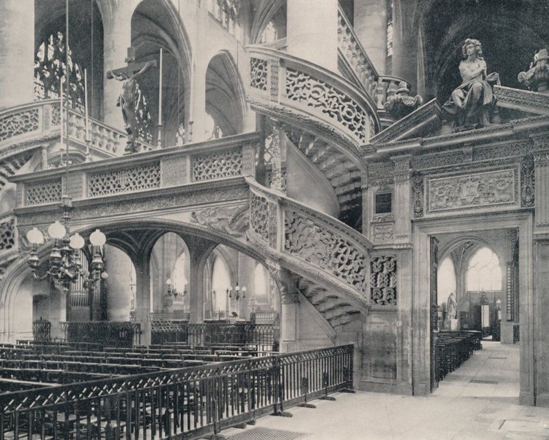 Paris: Section of the Choir in St Etienne-du-Mont (b/w photo) 作者 法国摄影师
