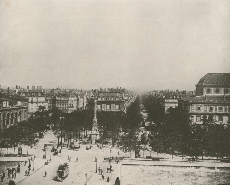 Paris: The Place du Chatelet (b/w photo) 作者 法国摄影师