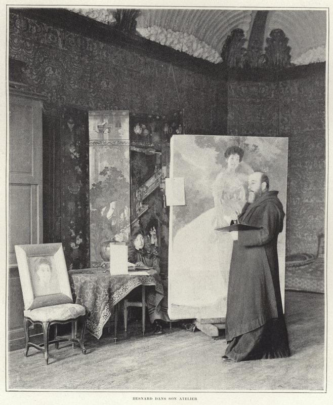 Paul-Albert Besnard在他的工作室里 作者 法国摄影师