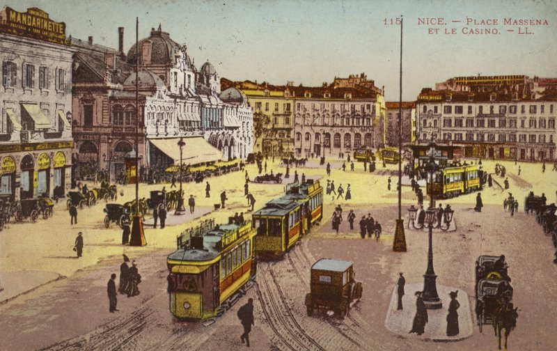 Place Massena and the Casino, Nice (colour photo) 作者 法国摄影师