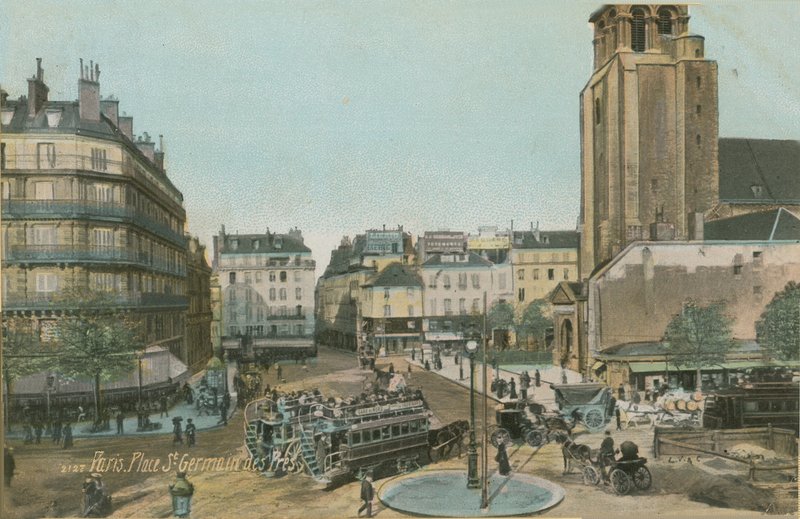 Place St Germain des Pres，巴黎。明信片于1913年寄出。 作者 法国摄影师