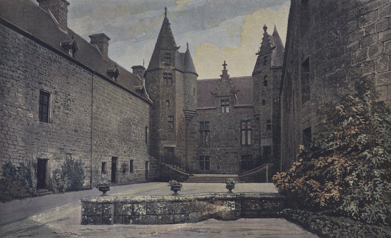 Ploubezre，Chateau de Kergrist，一起在Cour d&39;Honneur 作者 法国摄影师
