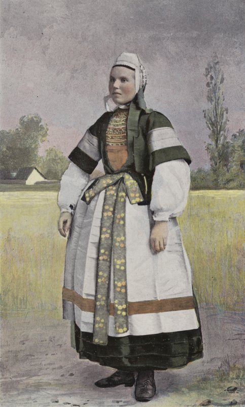 Pont-Labbe，Bigoudenne女士 作者 法国摄影师
