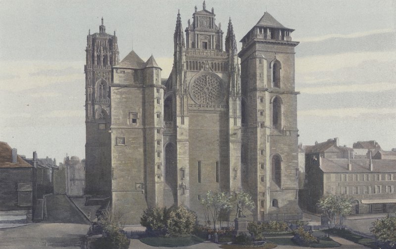 Rodez，Cathedrale，Facade O. 作者 法国摄影师