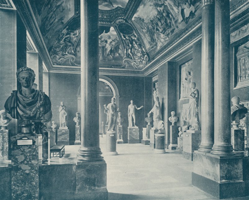 Room of the Seasons, Louvre Museum (b/w photo) 作者 法国摄影师
