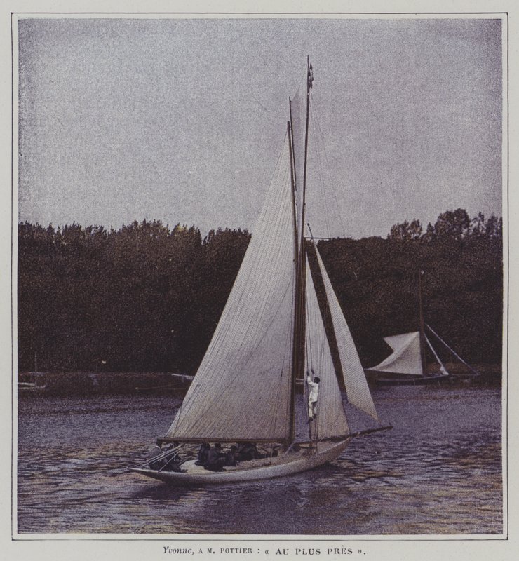 Sailing boat on the River Seine (colour photo) 作者 法国摄影师
