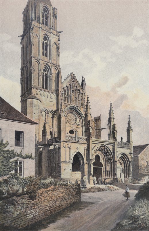 Saint-Pere-sous-Vezelay，教堂，正面NO（修复前） 作者 法国摄影师