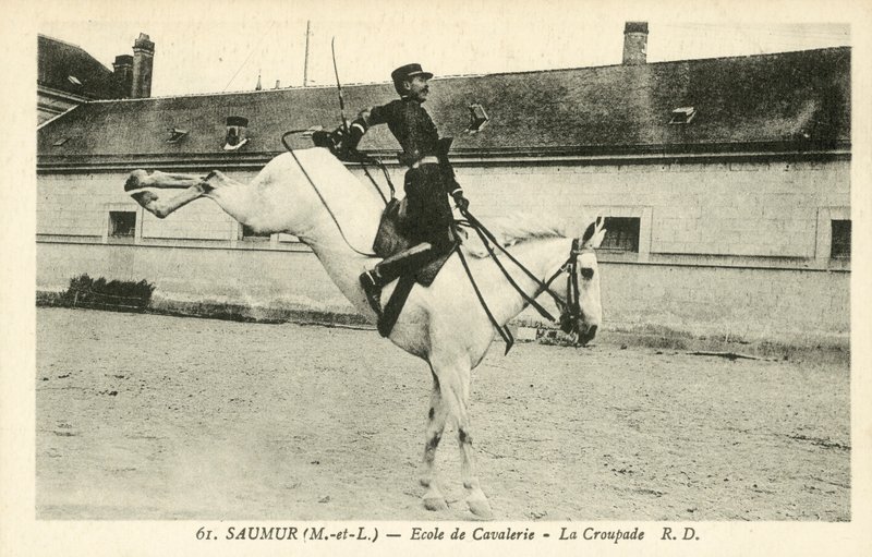 索米尔（Maine-et-Loire），骑兵学校，La Croupade 作者 法国摄影师
