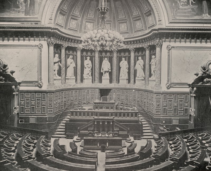 Senate Chamber, Palace of the Luxembourg (b/w photo) 作者 法国摄影师